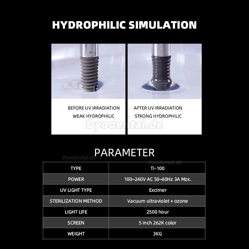 Dental Surgical Implant Activation Implantat Hydrophiler Aktivator für Titanimplantat Hydrop